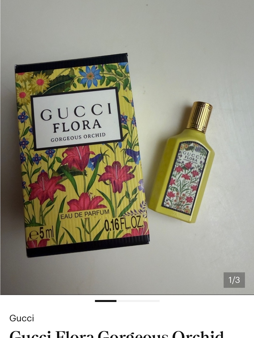 🆕💐Gucci - Flora Mini Perfume in Gorgeous Orchid - 5mL - Picture 2 of 2